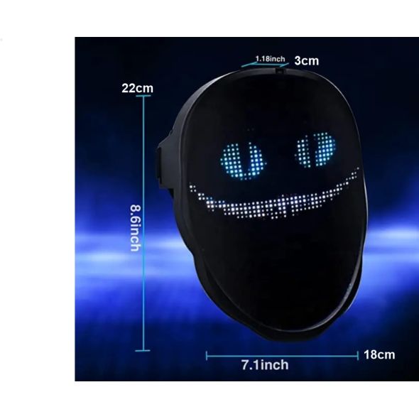 Selfie με μάσκα LED για viral TikTok βίντεο – κινούμενα σχέδια προσώπου